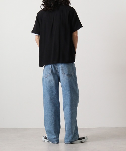 VISVIM オープンカラー　バック刺繍　レーヨン半袖シャツ　3サイズ VISVIM オープンカラー バック刺繍 レーヨン半袖シャツ 3サイズ