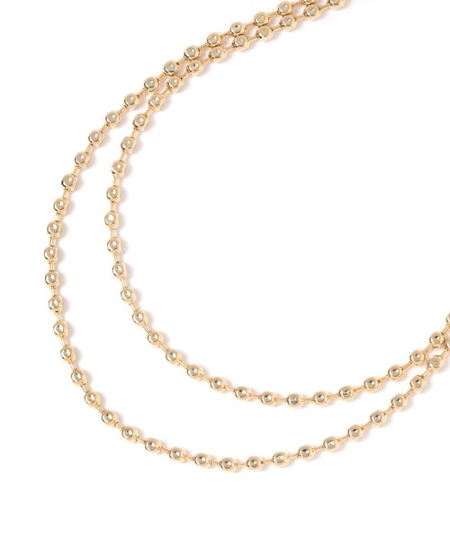 saloon（サルーン）の「SALOON(サルーン)/ボールチェーンWネックレス（ネックレス・レディース・その他1/その他2・FREE）」の2枚目の写真