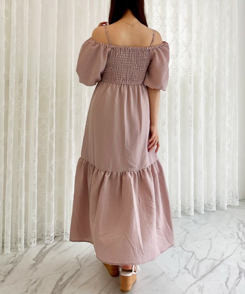 INGNI（イング）の「2wayオフショルシャーリングワンピース（ワンピース・レディース・ピンク/オフホワイト/ブラック・M）」の21枚目の写真