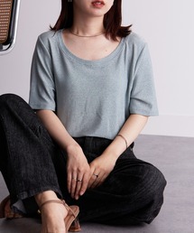 RANAN（ラナン）の「[接触冷感]ラメＴシャツ（Tシャツ/カットソー）」