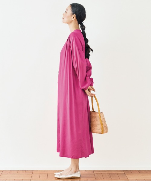 and myera(アンド マイラ)の「and myera feat. avecmoi ピンクのワンピース(ワンピース・レディース・ピンク・X-LARGE/LARGE/MEDIUM/SMALL)」の5枚目の写真