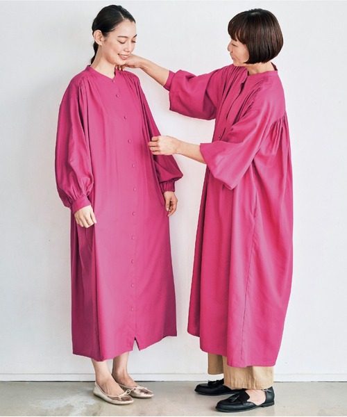 and myera(アンド マイラ)の「and myera feat. avecmoi ピンクのワンピース(ワンピース・レディース・ピンク・X-LARGE/LARGE/MEDIUM/SMALL)」の10枚目の写真