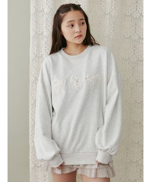 merryjenny モコモコひつじスウェット モコモコひつじスウェット（スウェット）｜merry jenny（メリー
