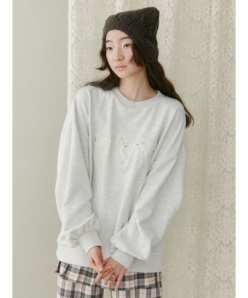 merry jenny(メリージェニー)の「モコモコひつじスウェット(スウェット・レディース・ブラック/ベージュ/グレー・FREE)」の11枚目の写真