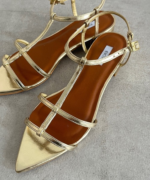 DouDou(ドゥドゥ)の「ポインテッドストラップサンダル(サンダル・レディース・ブラック/シルバー/ゴールド・SMALL/MEDIUM/LARGE)」の18枚目の写真