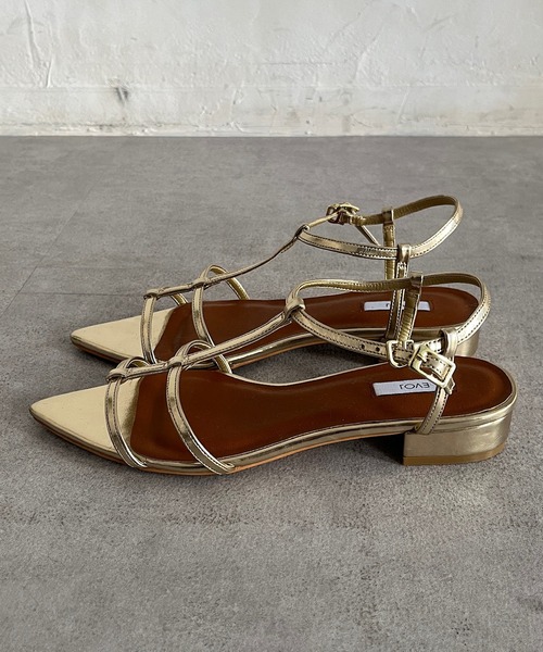 DouDou(ドゥドゥ)の「ポインテッドストラップサンダル(サンダル・レディース・ブラック/シルバー/ゴールド・SMALL/MEDIUM/LARGE)」の20枚目の写真