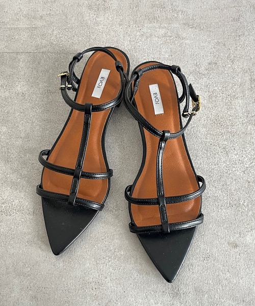 DouDou(ドゥドゥ)の「ポインテッドストラップサンダル(サンダル・レディース・ブラック/シルバー/ゴールド・SMALL/MEDIUM/LARGE)」の7枚目の写真