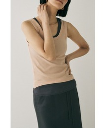 M_ | オーガニックコットン使用 それぞれ単品で使えて着まわし自由なレイヤードタンクトップセット(タンクトップ)