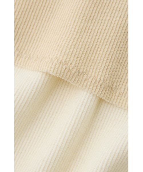 M_（エムアンダーバー）の「オーガニックコットン使用 それぞれ単品で使えて着まわし自由なレイヤードタンクトップセット（タンクトップ・レディース・ライトブラウン/ライトピンク/ライトベージュ・FREE）」の5枚目の写真