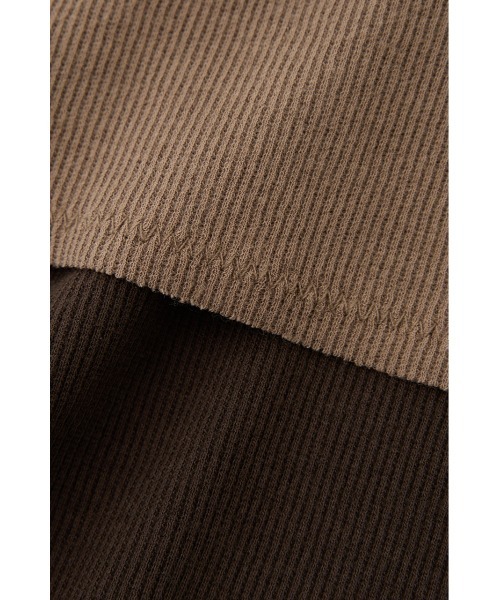 M_（エムアンダーバー）の「オーガニックコットン使用 それぞれ単品で使えて着まわし自由なレイヤードタンクトップセット（タンクトップ・レディース・ライトブラウン/ライトピンク/ライトベージュ・FREE）」の19枚目の写真