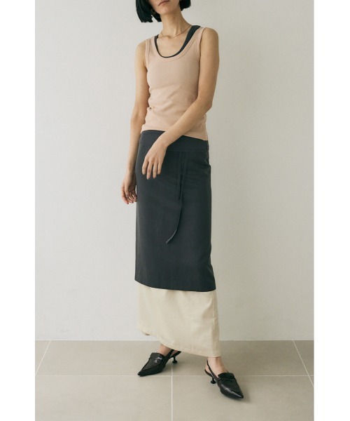 M_（エムアンダーバー）の「オーガニックコットン使用 それぞれ単品で使えて着まわし自由なレイヤードタンクトップセット（タンクトップ・レディース・ライトブラウン/ライトピンク/ライトベージュ・FREE）」の21枚目の写真