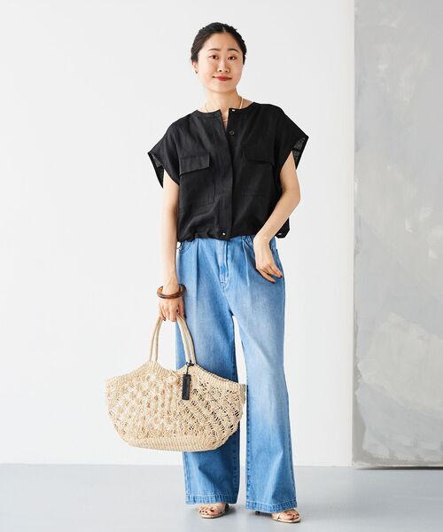 le.coeur blanc（ルクールブラン）の「BAGMATI 柄あみかごバッグ（かごバッグ・レディース・ベージュ・FREE）」の12枚目の写真