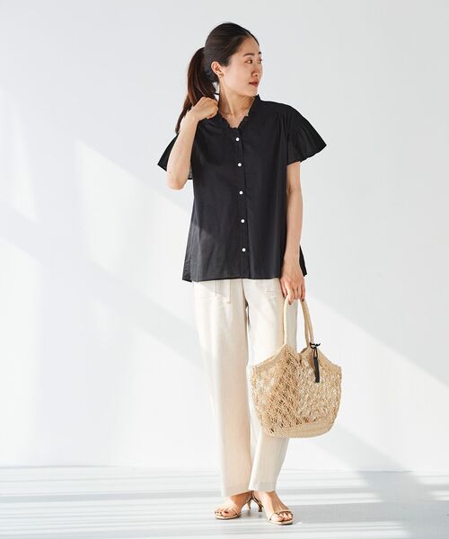 le.coeur blanc（ルクールブラン）の「BAGMATI 柄あみかごバッグ（かごバッグ・レディース・ベージュ・FREE）」の15枚目の写真