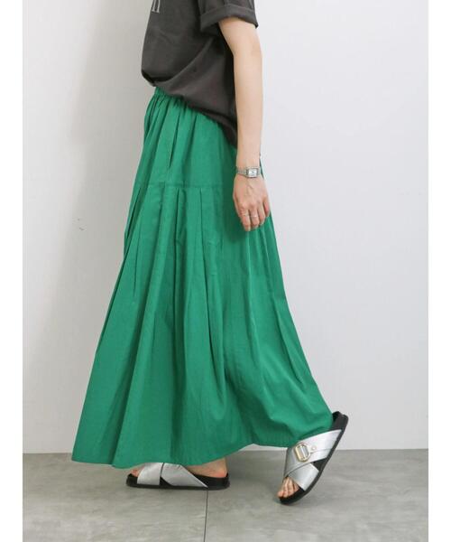 Samansa Mos2 blue（サマンサモスモスブルー）の「【Made in India】コットンビスコースギャザースカート（スカート・レディース・ブラック/グリーン/ブルー・F）」の11枚目の写真