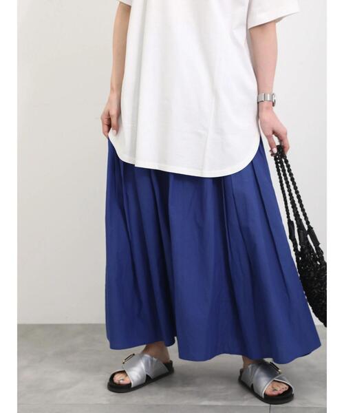 Samansa Mos2 blue（サマンサモスモスブルー）の「【Made in India】コットンビスコースギャザースカート（スカート・レディース・ブラック/グリーン/ブルー・F）」の15枚目の写真