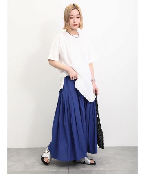 Samansa Mos2 blue（サマンサモスモスブルー）の「【Made in India】コットンビスコースギャザースカート（スカート・レディース・ブラック/グリーン/ブルー・F）」の16枚目の写真