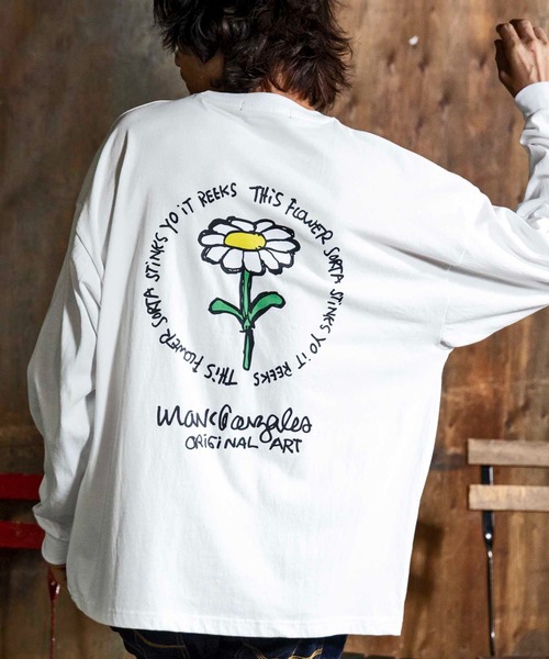 SHIFFON（シフォン）の「【WEB・直営店限定】MARK GONZALES ARTWORK COLLECTION(マーク ゴンザレス)バックプリントロングTシャツ/4type/4colors（Tシャツ/カットソー・メンズ・ブルー系その他2/ブルー系その他3/ブルー系その他4/ホワイト系1/ホワイト系2/ホワイト系3/ホワイト系4/ブラック系1/ブラック系2/ブラック系3/ブラック系4/ベージュ系1/ベージュ系2/ベージュ系3/ベージュ系4/ブルー系その他・M/L/XL）」の2枚目の写真