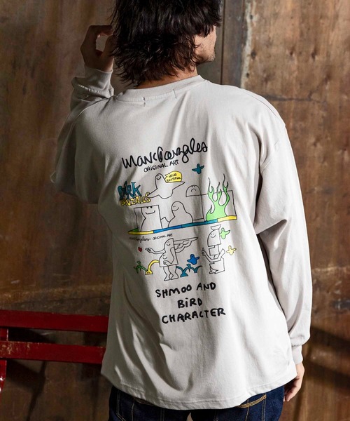 SHIFFON（シフォン）の「【WEB・直営店限定】MARK GONZALES ARTWORK COLLECTION(マーク ゴンザレス)バックプリントロングTシャツ/4type/4colors（Tシャツ/カットソー・メンズ・ブルー系その他2/ブルー系その他3/ブルー系その他4/ホワイト系1/ホワイト系2/ホワイト系3/ホワイト系4/ブラック系1/ブラック系2/ブラック系3/ブラック系4/ベージュ系1/ベージュ系2/ベージュ系3/ベージュ系4/ブルー系その他・M/L/XL）」の11枚目の写真