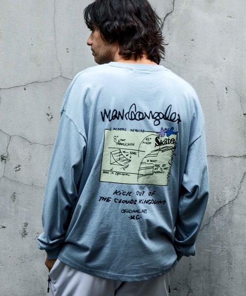 SHIFFON（シフォン）の「【WEB・直営店限定】MARK GONZALES ARTWORK COLLECTION(マーク ゴンザレス)バックプリントロングTシャツ/4type/4colors（Tシャツ/カットソー・メンズ・ブルー系その他2/ブルー系その他3/ブルー系その他4/ホワイト系1/ホワイト系2/ホワイト系3/ホワイト系4/ブラック系1/ブラック系2/ブラック系3/ブラック系4/ベージュ系1/ベージュ系2/ベージュ系3/ベージュ系4/ブルー系その他・M/L/XL）」の16枚目の写真