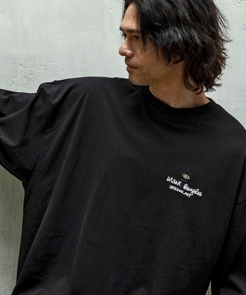SHIFFON（シフォン）の「【WEB・直営店限定】MARK GONZALES ARTWORK COLLECTION(マーク ゴンザレス)バックプリントロングTシャツ/4type/4colors（Tシャツ/カットソー・メンズ・ブルー系その他2/ブルー系その他3/ブルー系その他4/ホワイト系1/ホワイト系2/ホワイト系3/ホワイト系4/ブラック系1/ブラック系2/ブラック系3/ブラック系4/ベージュ系1/ベージュ系2/ベージュ系3/ベージュ系4/ブルー系その他・M/L/XL）」の17枚目の写真