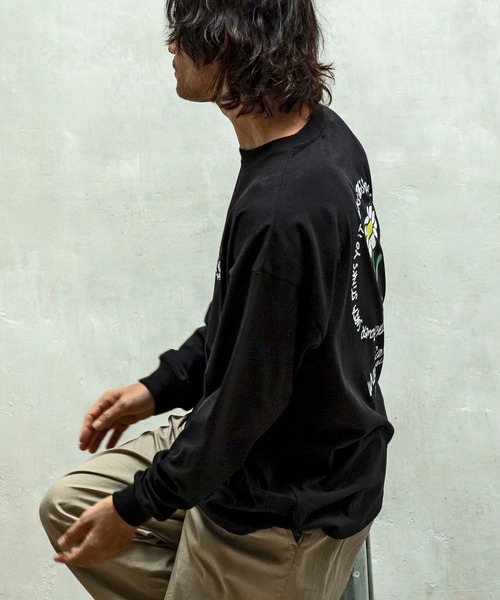 SHIFFON（シフォン）の「【WEB・直営店限定】MARK GONZALES ARTWORK COLLECTION(マーク ゴンザレス)バックプリントロングTシャツ/4type/4colors（Tシャツ/カットソー・メンズ・ブルー系その他2/ブルー系その他3/ブルー系その他4/ホワイト系1/ホワイト系2/ホワイト系3/ホワイト系4/ブラック系1/ブラック系2/ブラック系3/ブラック系4/ベージュ系1/ベージュ系2/ベージュ系3/ベージュ系4/ブルー系その他・M/L/XL）」の18枚目の写真