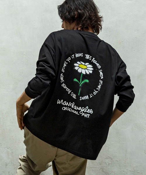 SHIFFON（シフォン）の「【WEB・直営店限定】MARK GONZALES ARTWORK COLLECTION(マーク ゴンザレス)バックプリントロングTシャツ/4type/4colors（Tシャツ/カットソー・メンズ・ブルー系その他2/ブルー系その他3/ブルー系その他4/ホワイト系1/ホワイト系2/ホワイト系3/ホワイト系4/ブラック系1/ブラック系2/ブラック系3/ブラック系4/ベージュ系1/ベージュ系2/ベージュ系3/ベージュ系4/ブルー系その他・M/L/XL）」の22枚目の写真