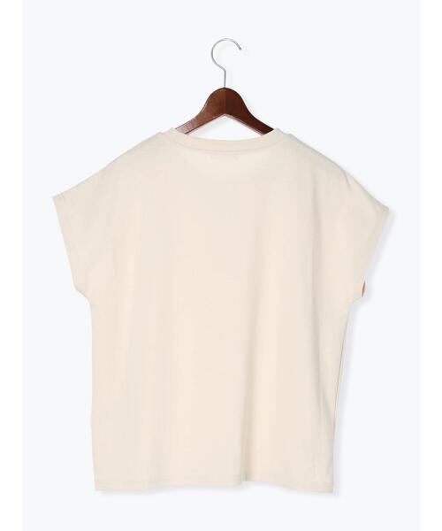 Te chichi TERRASSE（テチチテラス）の「【抗菌防臭】ハート刺繍Tシャツ（Tシャツ/カットソー・レディース・オフホワイト/ベージュ/チャコールグレー・F）」の13枚目の写真