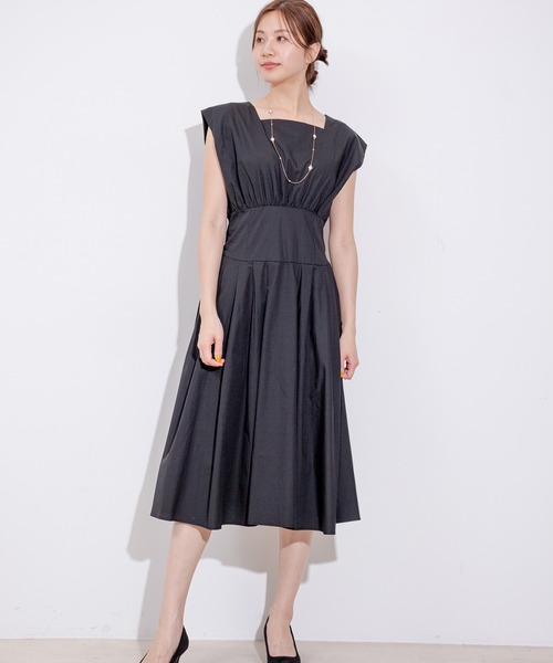 Jayro（ジャイロ）の「ウエストゴム切替ワンピース（ワンピース・レディース・ブラック・FREE）」の4枚目の写真