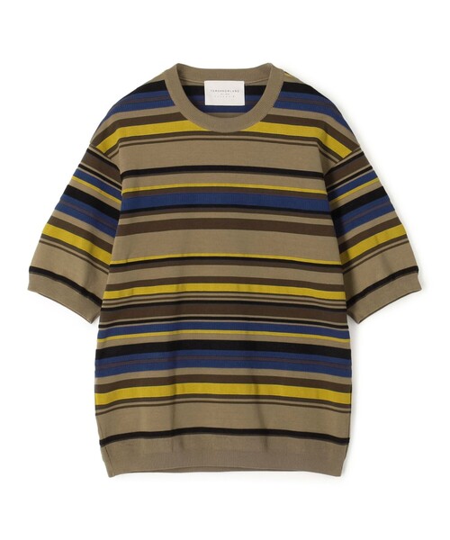 TOMORROWLAND (トゥモローランド)の「TOMORROWLAND TRICOT コットンナイロン ニットTシャツ(ニット/セーター・メンズ・ブラウン系その他/ブラック系その他・S/M/L)」の2枚目の写真