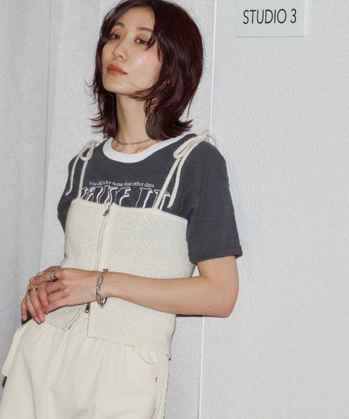 2回着用✨美品　sheller シェリエ フロントZIPビスチェ sheller シェリエ フロントZIPビスチェ