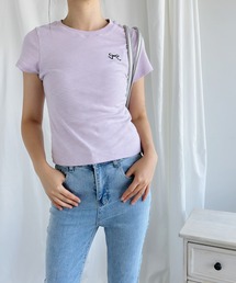 リボン刺繍Tシャツ (SS)