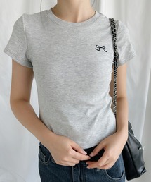 リボン刺繍Tシャツ (SS)