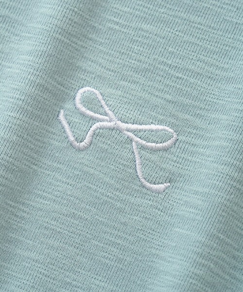 aimoha（アイモハ）の「リボン刺繍Tシャツ (SS)（Tシャツ/カットソー・レディース・グレー/ブルー/ブラック/ライトパープル/ホワイト・FREE）」の18枚目の写真