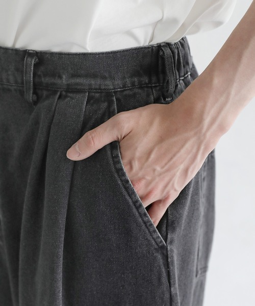 ETELIO(エテリオ)の「グラデーションワイドバギーデニムパンツ(デニムパンツ・メンズ・ブルー/ブラック/ブラック系/ブルー系・S/M/L)」の14枚目の写真