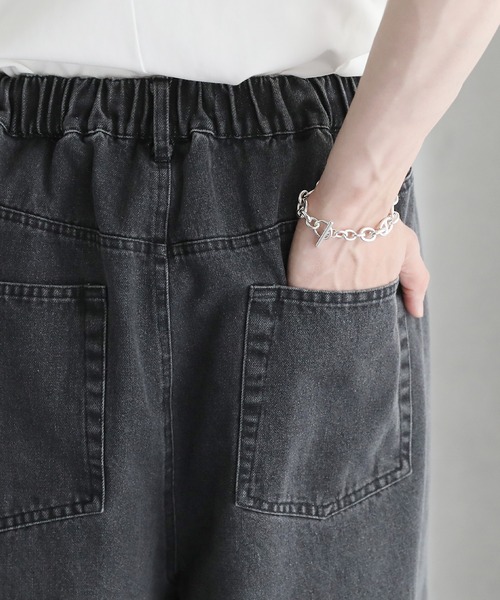 ETELIO(エテリオ)の「グラデーションワイドバギーデニムパンツ(デニムパンツ・メンズ・ブルー/ブラック/ブラック系/ブルー系・S/M/L)」の16枚目の写真