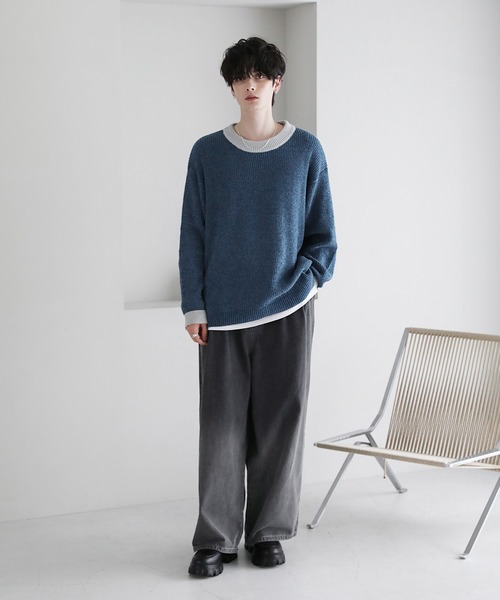 ETELIO(エテリオ)の「グラデーションワイドバギーデニムパンツ(デニムパンツ・メンズ・ブルー/ブラック/ブラック系/ブルー系・S/M/L)」の21枚目の写真