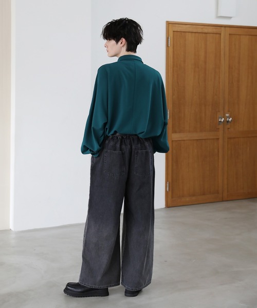 グラデーションワイドバギーデニムパンツ（デニムパンツ