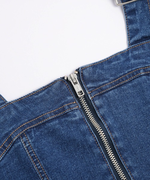 AMELY(エミリー)の「ジップアップビスチェ&フレアパンツ(セットアップ・レディース・ブルー/ブラック・L/M)」の19枚目の写真