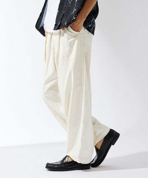 【JOURNAL STANDARD】綿麻ベルテッド キャノンベイカーパンツ JOURNAL STANDARD（ジャーナルスタンダード）の「綿麻ベルテッド