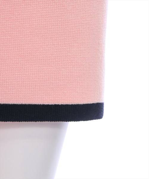 clear（クリア）の「配色ニットミニスカート[セットアップ可能 ショート丈]≪再入荷≫（スカート・レディース・ピンク/オフホワイト/ブラック・F）」の9枚目の写真