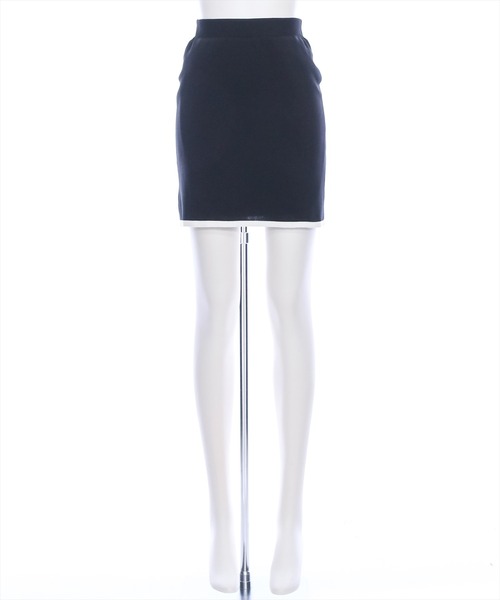 clear（クリア）の「配色ニットミニスカート[セットアップ可能 ショート丈]≪再入荷≫（スカート・レディース・ピンク/オフホワイト/ブラック・F）」の18枚目の写真