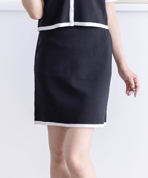 clear（クリア）の「配色ニットミニスカート[セットアップ可能 ショート丈]≪再入荷≫（スカート・レディース・ピンク/オフホワイト/ブラック・F）」の20枚目の写真