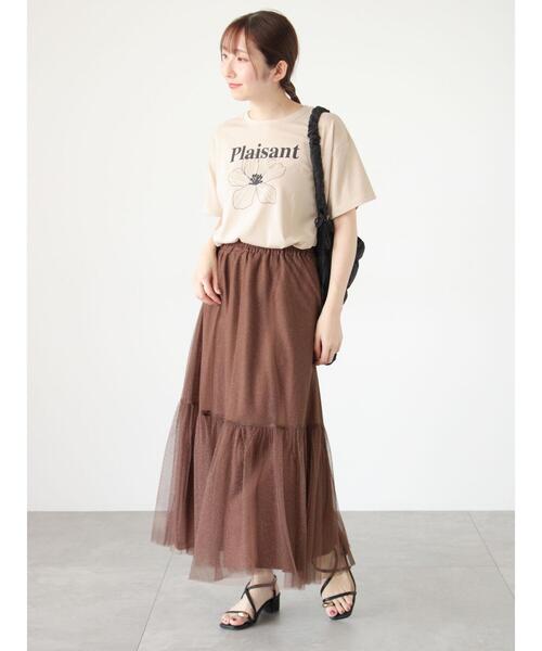 新品タグ付き⭐︎重ねラメチュールティアードスカート PROPORTION BODY DRESSING スカート 重ねラメチュールティアード
