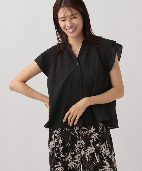 Elura（エルーラ）の「カラミスキッパーブラウス/119439（シャツ/ブラウス・レディース・オフホワイト/ライトブルー/ブラック・FREE）」の2枚目の写真