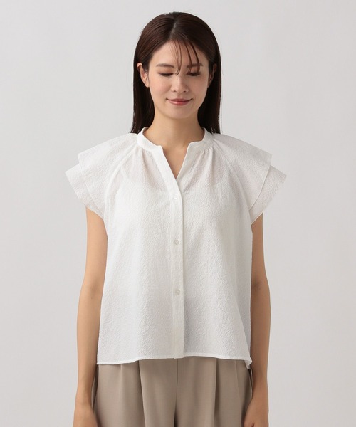 Elura（エルーラ）の「カラミスキッパーブラウス/119439（シャツ/ブラウス・レディース・オフホワイト/ライトブルー/ブラック・FREE）」の16枚目の写真