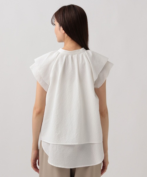 Elura（エルーラ）の「カラミスキッパーブラウス/119439（シャツ/ブラウス・レディース・オフホワイト/ライトブルー/ブラック・FREE）」の14枚目の写真