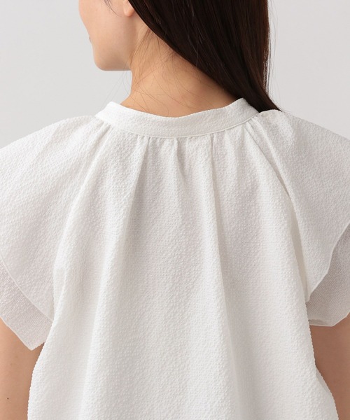 Elura（エルーラ）の「カラミスキッパーブラウス/119439（シャツ/ブラウス・レディース・オフホワイト/ライトブルー/ブラック・FREE）」の10枚目の写真