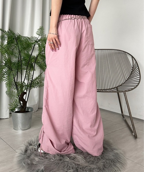 sedacle girl(セダクルガール)の「リボンシャーリングナイロンパンツ(その他パンツ・レディース・ピンク/グレー/ブラック・FREE)」の17枚目の写真