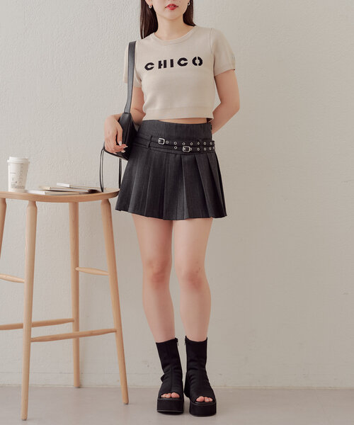 Chico(チコ)の「オープントゥショート厚底ブーツ(ブーツ・レディース・ブラック/アイボリー・LARGE/MEDIUM/SMALL)」の7枚目の写真