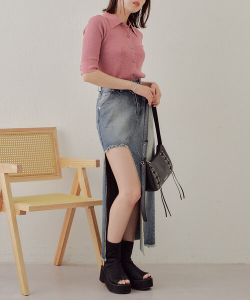 Chico(チコ)の「オープントゥショート厚底ブーツ(ブーツ・レディース・ブラック/アイボリー・LARGE/MEDIUM/SMALL)」の13枚目の写真
